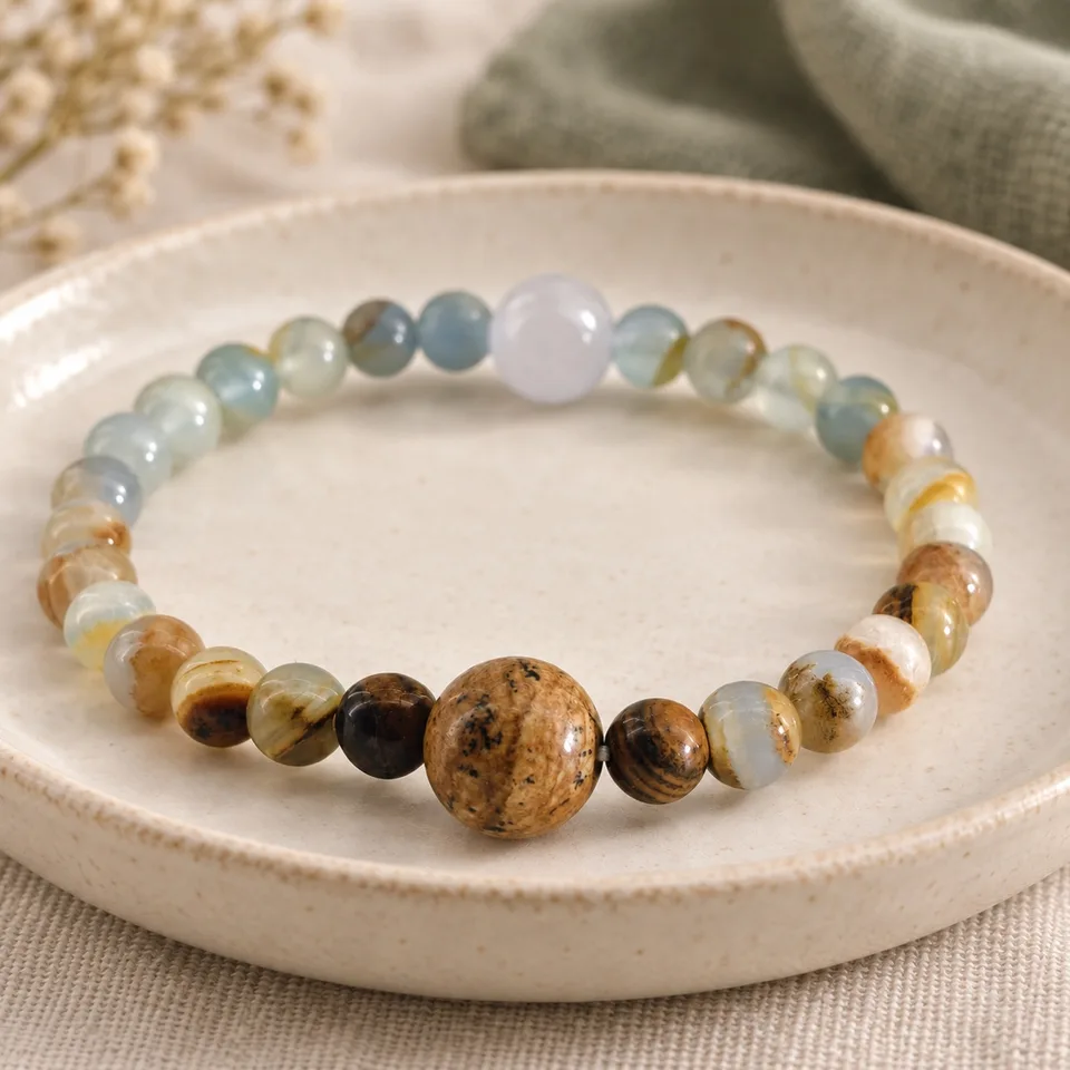 Feltbreath Quiet Shore bracelet in an atmospheric still life