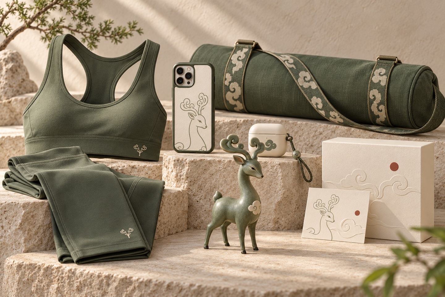 Cloud Deer coordinated concept collection including apparel, phone accessories, a character object and studio products